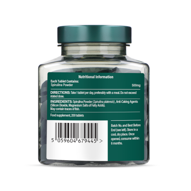Holland & Barrett Spirulina 500mg 200 Tablets - 3