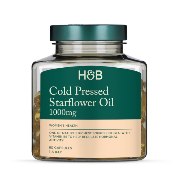 Holland & Barrett Starflower Oil 60 Capsules 1000mg with Vitamin B6 - 2