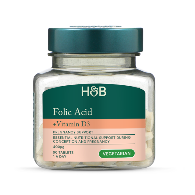 Holland & Barrett Folic Acid & Vitamin D3 90 Tablets - 2
