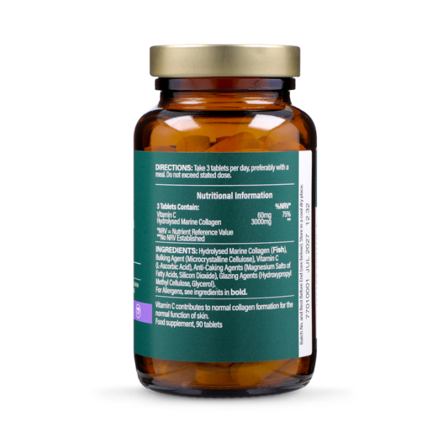 Holland & Barrett Marine Collagen with Vitamin C 90 Tablets - 3