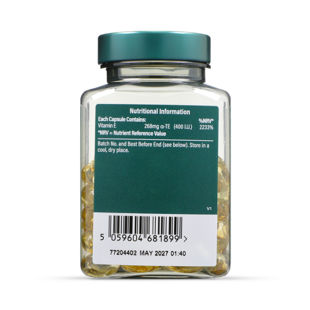 Holland & Barrett Natural Vegan Vitamin E 400I.U 90 Capsules - 2