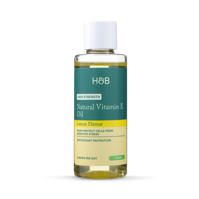 Holland & Barrett High Strength Natural Vitamin E Oil Lemon Flavour 75ml - 1