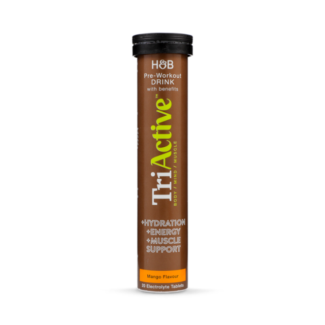 TriActive Pre-Workout Electrolyte Effervescent Mango 20 Tablets - 1