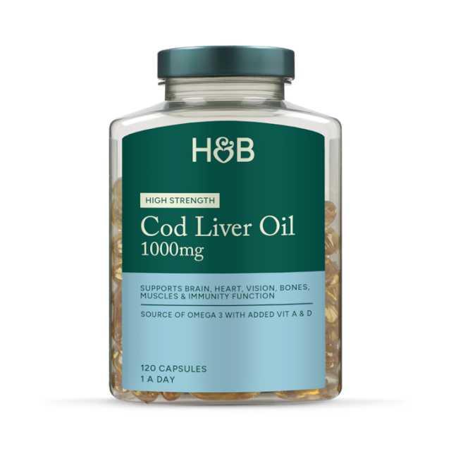 Holland & Barrett Pure Cod Liver Oil 1000mg 120 Capsules - 2