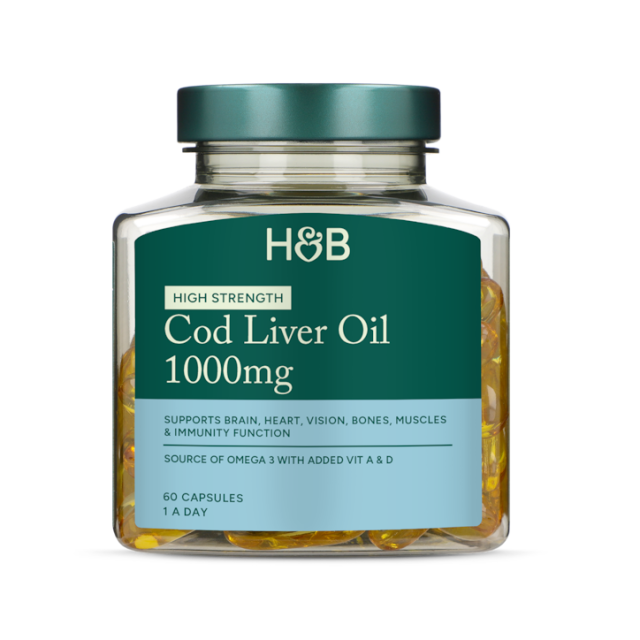 Holland & Barrett Pure Cod Liver Oil 1000mg 60 Capsules - 2