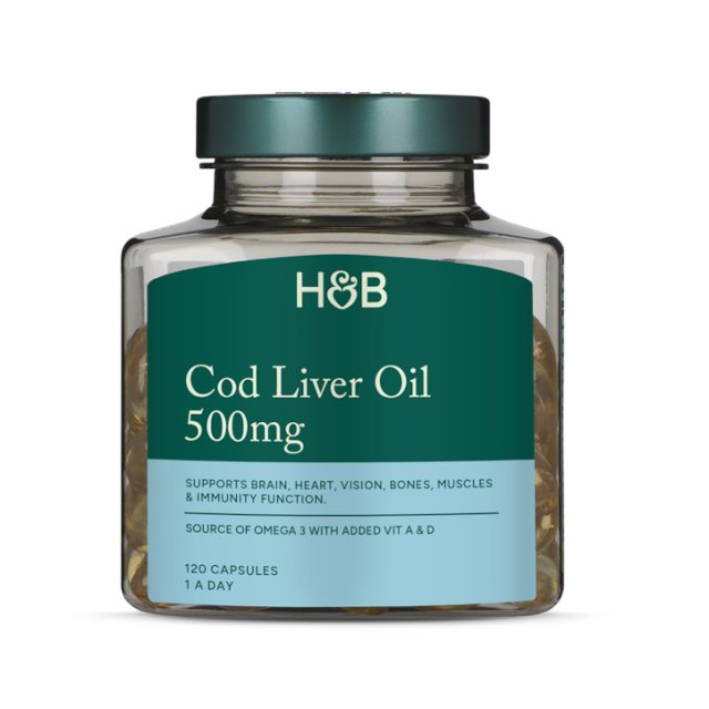 Holland & Barrett Pure Cod Liver Oil 500mg 120 Capsules - 2