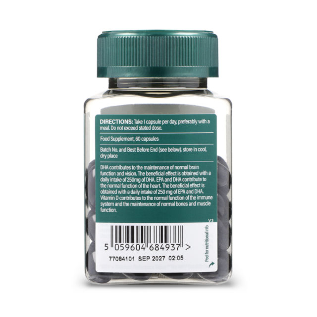 Holland & Barrett Pure Cod Liver Oil & Multivitamins 500mg 60 Capsules - 3