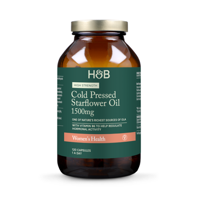 Holland & Barrett High Strength Cold Pressed Starflower Oil 1500mg 120 Capsules - 2