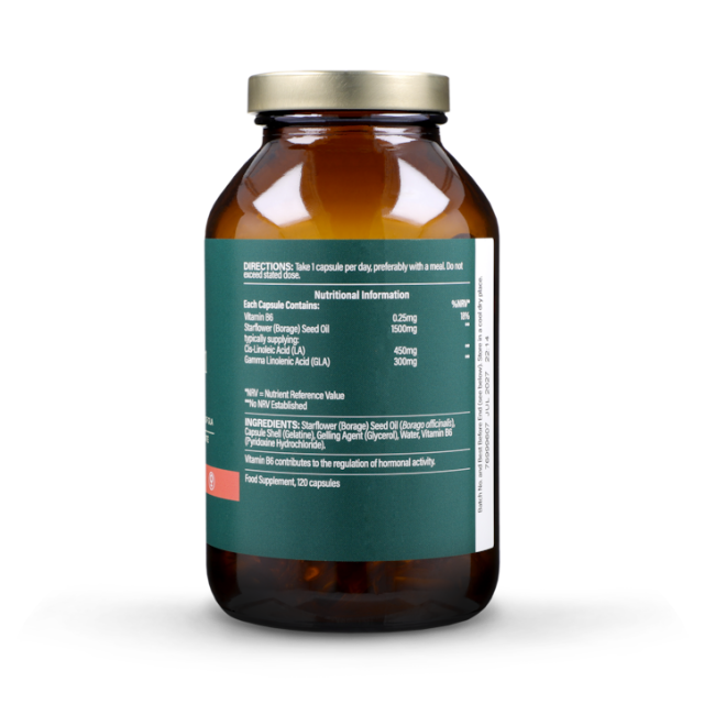 Holland & Barrett High Strength Cold Pressed Starflower Oil 1500mg 120 Capsules - 4