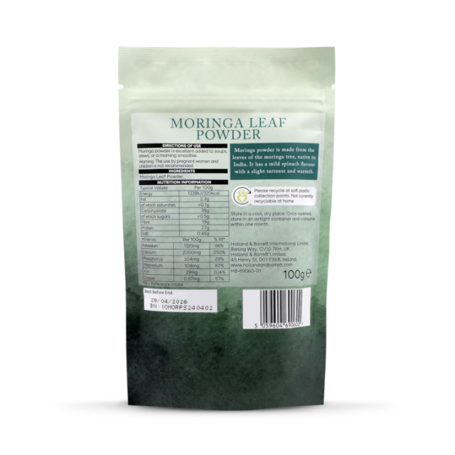 Holland & Barrett Moringa Powder 100g - 2
