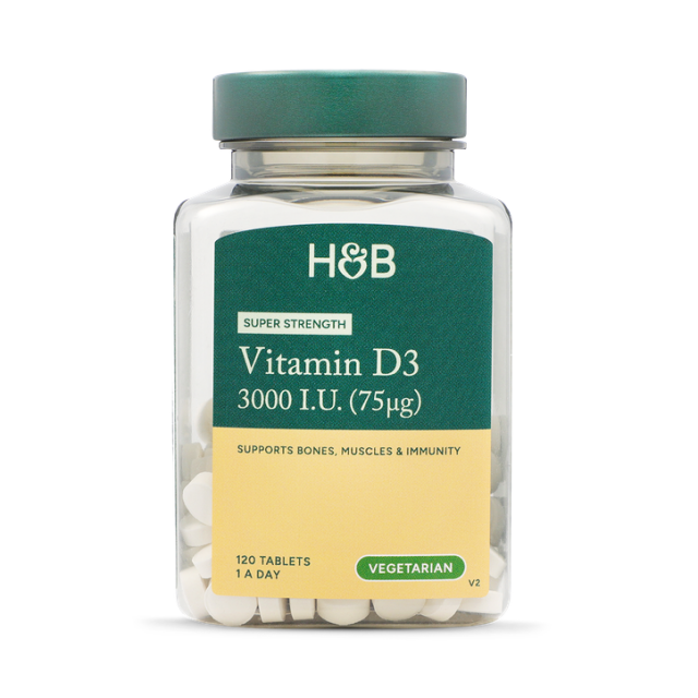 Holland & Barrett Vitamin D 3000 I.U. 75ug 120 Tablets - 1