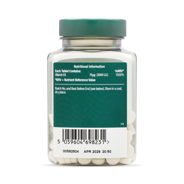 Holland & Barrett Vitamin D 3000 I.U. 75ug 120 Tablets - 2