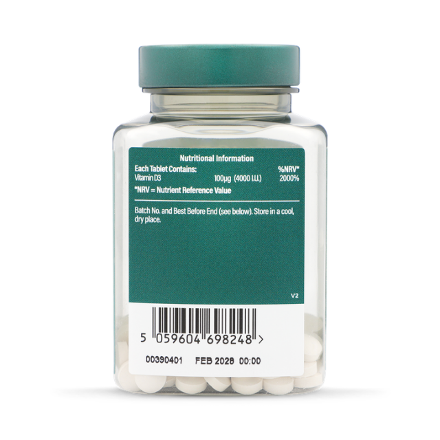 Holland & Barrett Vitamin D3 4000 I.U. 100ug 120 Tablets - 2