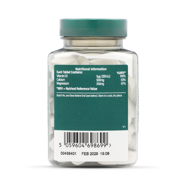 Holland & Barrett Calcium + Magnesium & Vitamin D 60 Tablets - 3