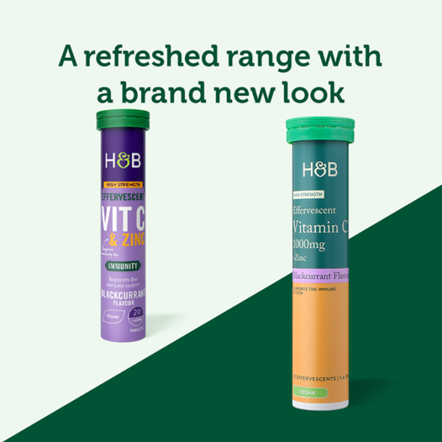 Holland & Barrett High Strength Effervescent Vit C & Zinc Blackcurrant Flavour 20 Effervescent Tablets - 3