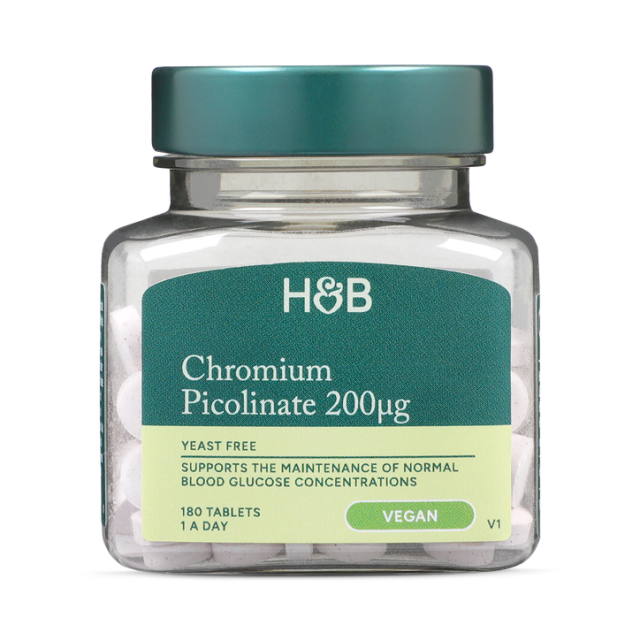 Holland & Barrett Chromium Picolinate 200ug 180 Tablets - 1