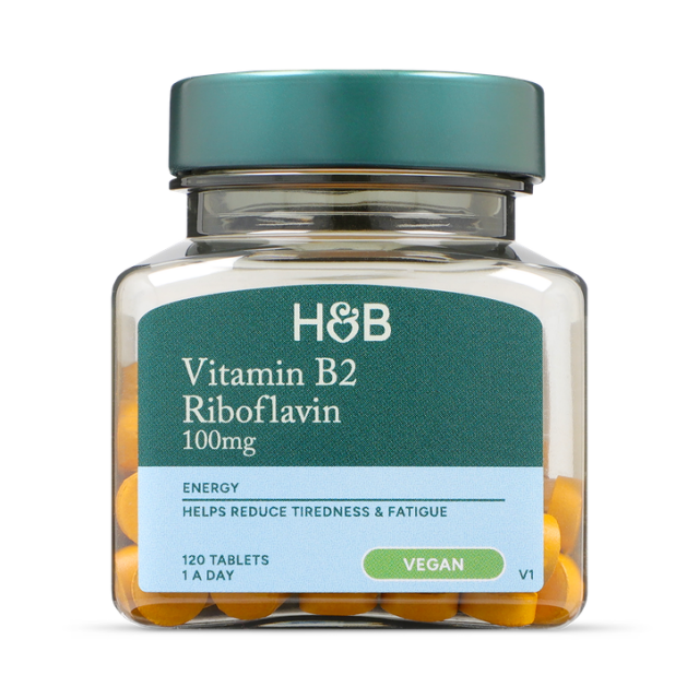 Holland & Barrett Vitamin B2 + Riboflavin 100mg 120 Tablets - 1