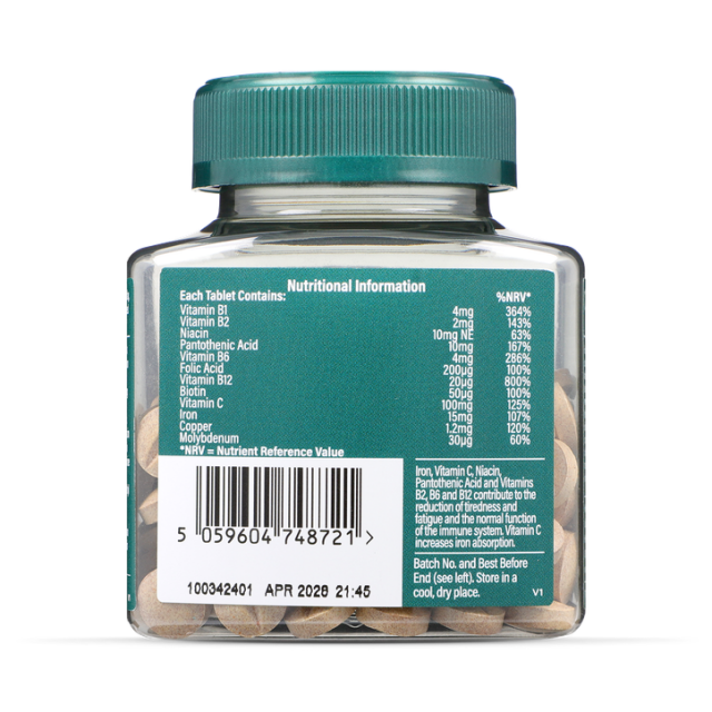 Holland & Barrett Iron + B Vits, Vit C & Minerals 15mg 180 Tablets - 2