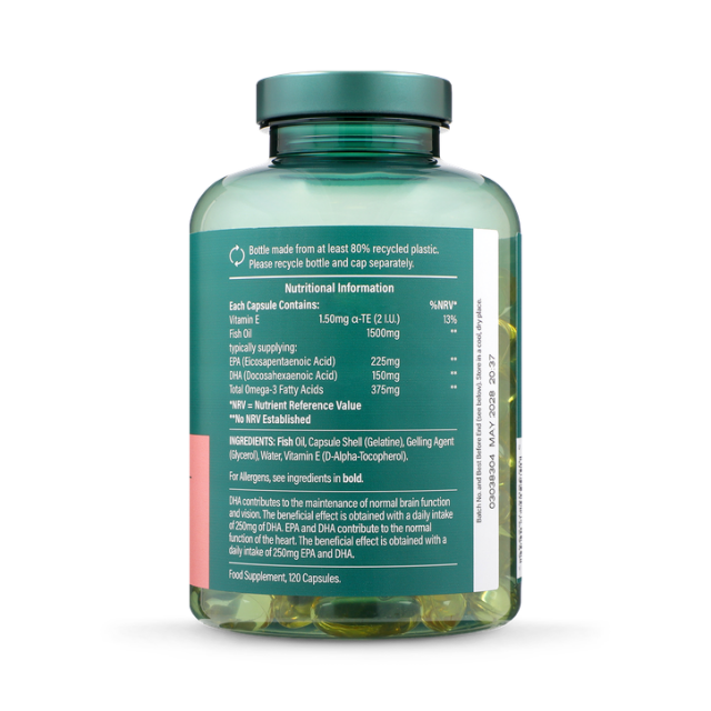 Holland & Barrett Omega 3 Fish Oil 1500mg 120 Capsules - 2
