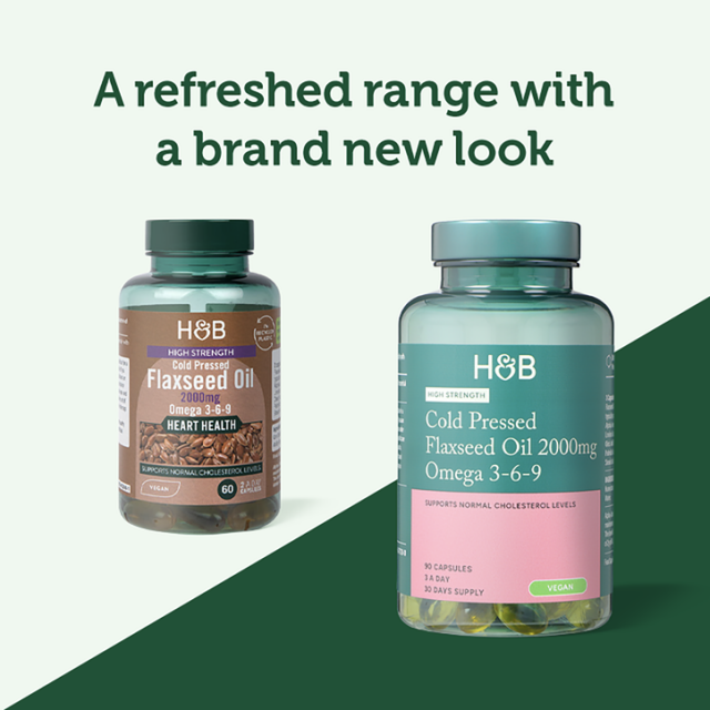 Holland & Barrett Cold Pressed Flaxseed Oil 2000mg Omega 3-6-9 90 Capsules - 3