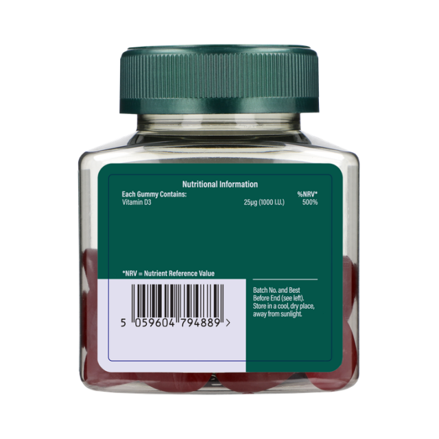 Holland & Barrett Vitamin D 1000 I.U. (25ug) Strawberry Flavour 30 Gummies - 2
