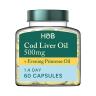 Holland & Barrett Pure Cod Liver Oil with Evening Primrose Oil 500mg 60 Capsules - 1